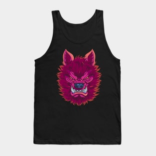 Werewolf Happy Halloween Wolfman Scary Monster Face Tank Top